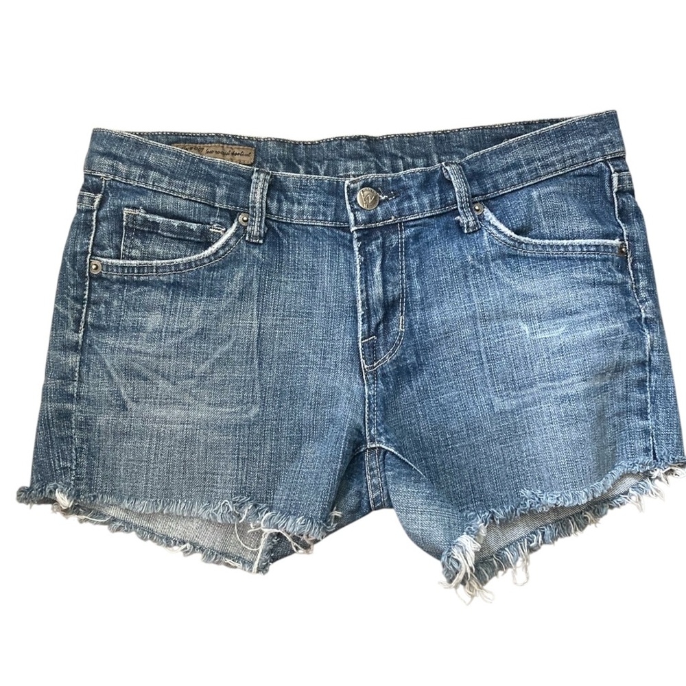 Citizens Of Humanity Womens Size 29 Distressed Cutoff Denim Jean Shorts Midrise
